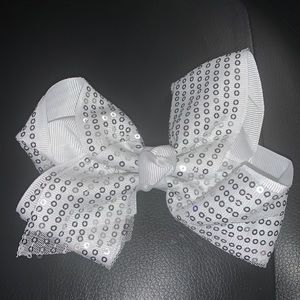 6/$12 white sequins bow